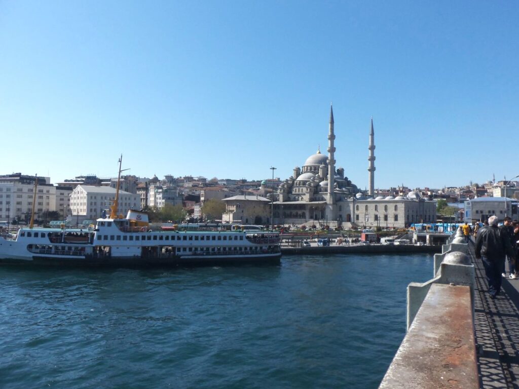 Public ferry on Eminonu ferry terminal in Istanbul - you can use it as a tourist with Istanbulkart