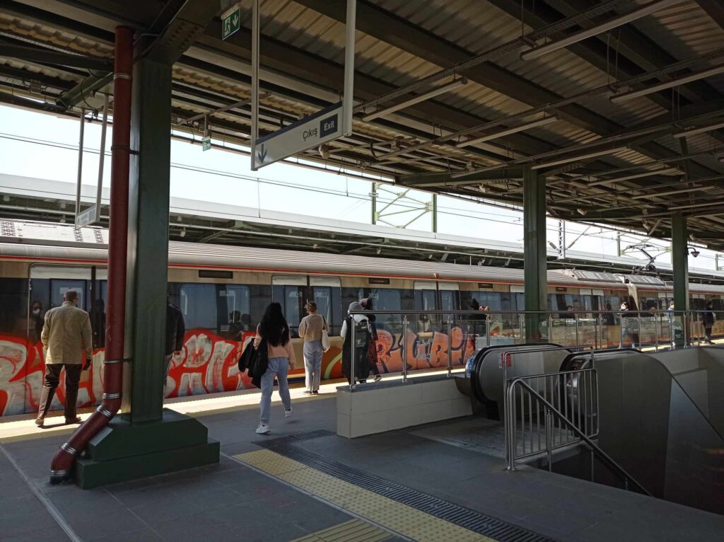 Istanbul metro train - Marmaray public transport in Istanbul suitable for tourusts with Istanbulkart