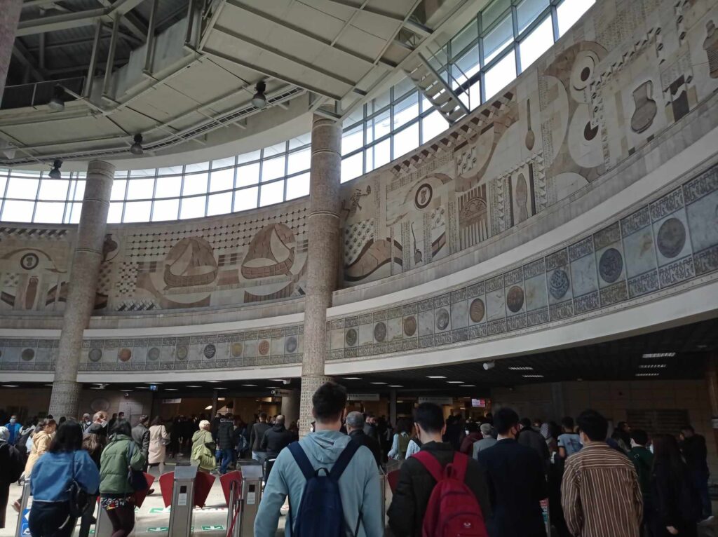 Inside a Metro station in Istanbul - using Marmaray metro with Istanbulkart for public transport as a tourist