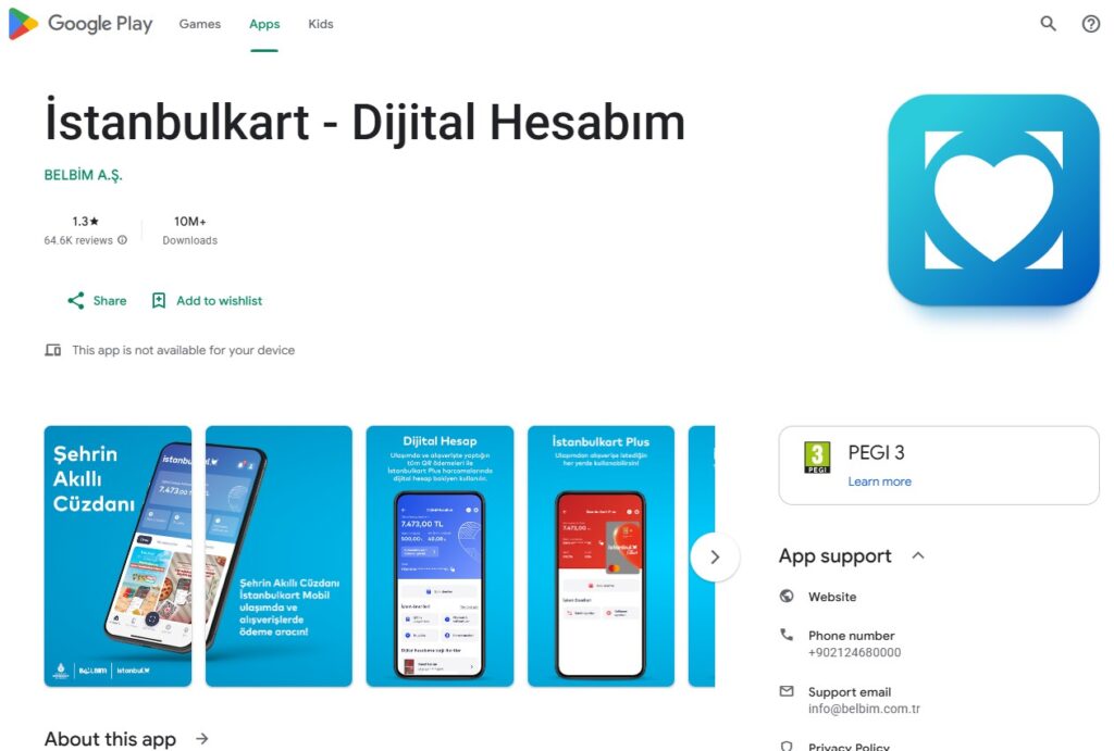 Istanbulkart Mobile app for Android