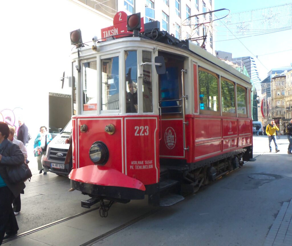 Tram to Taksim square on Istiklal street - using Istanbulkart as a tourist
