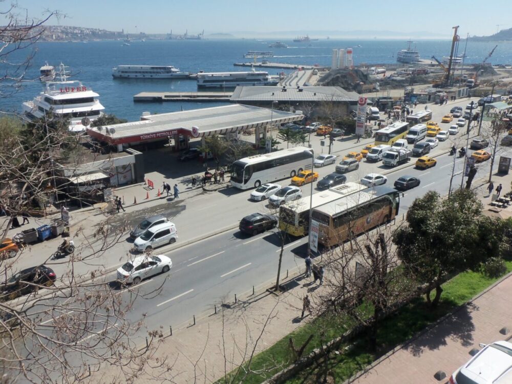 Bosphorus cruise pier in Istanbul