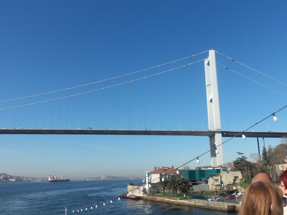 Full Day Bosphorus Cruise from Istanbul with Black sea - views from the woter to one of the Bosphorus bridges