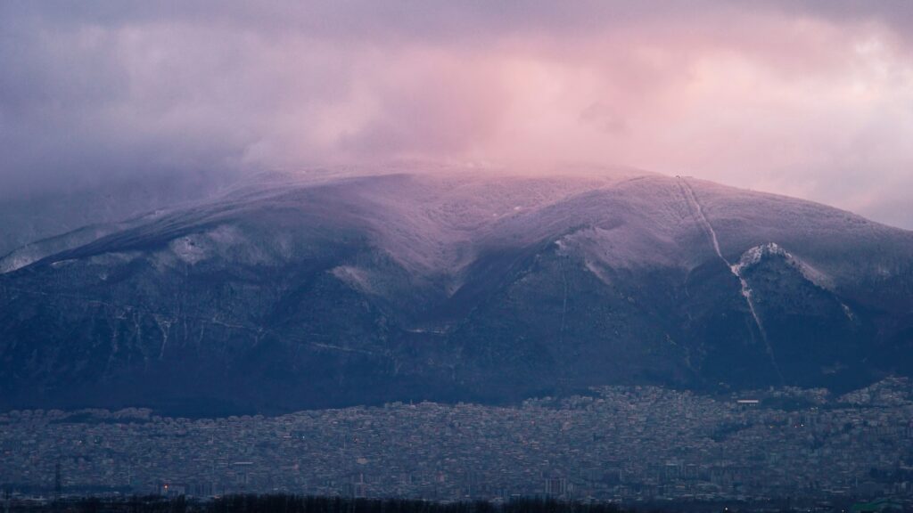 View of Mount Uludag Bursa - ski resort near Istanbul Turkey