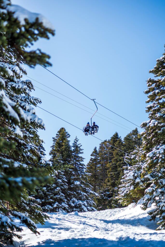 Ski lifts in Mount Uludag Bursa - ski resort near Istanbul Turkey  