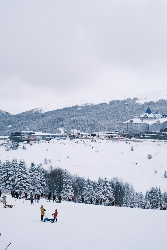 Snow in Uludag Bursa - ski resort near Istanbul Turkey