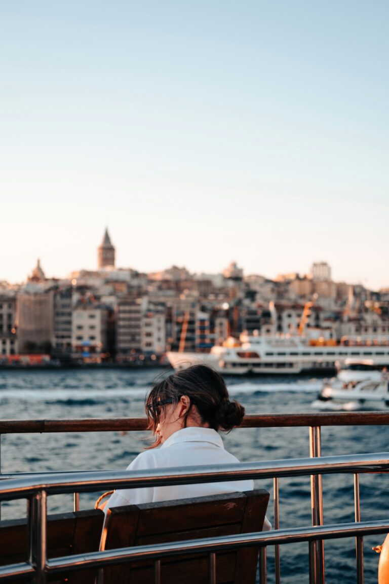Traveling by ferry in Istanbul
